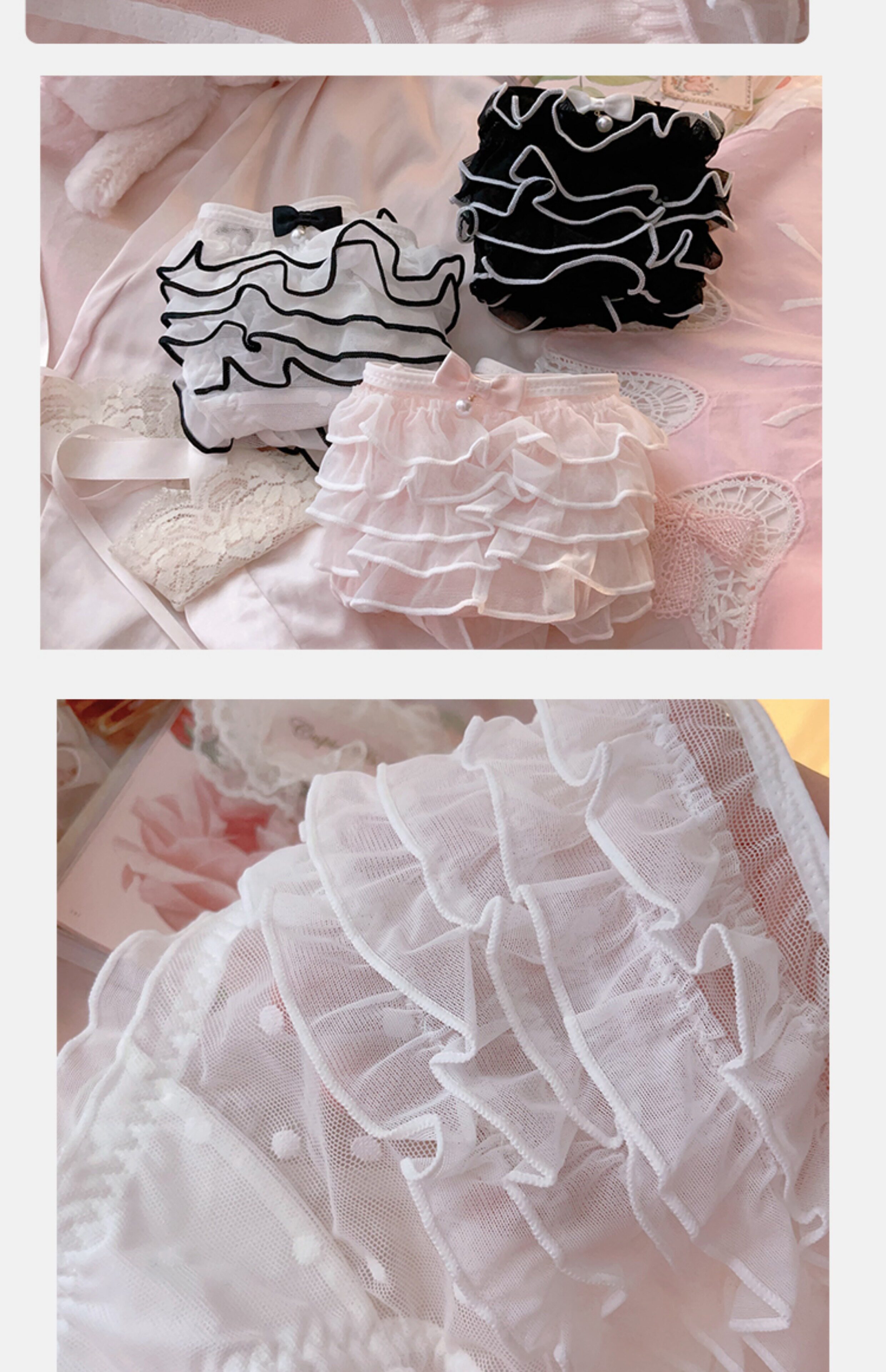 复古洛丽塔层层蕾丝蛋糕甜美芭比内裤女士性感可爱纯欲少女风女生