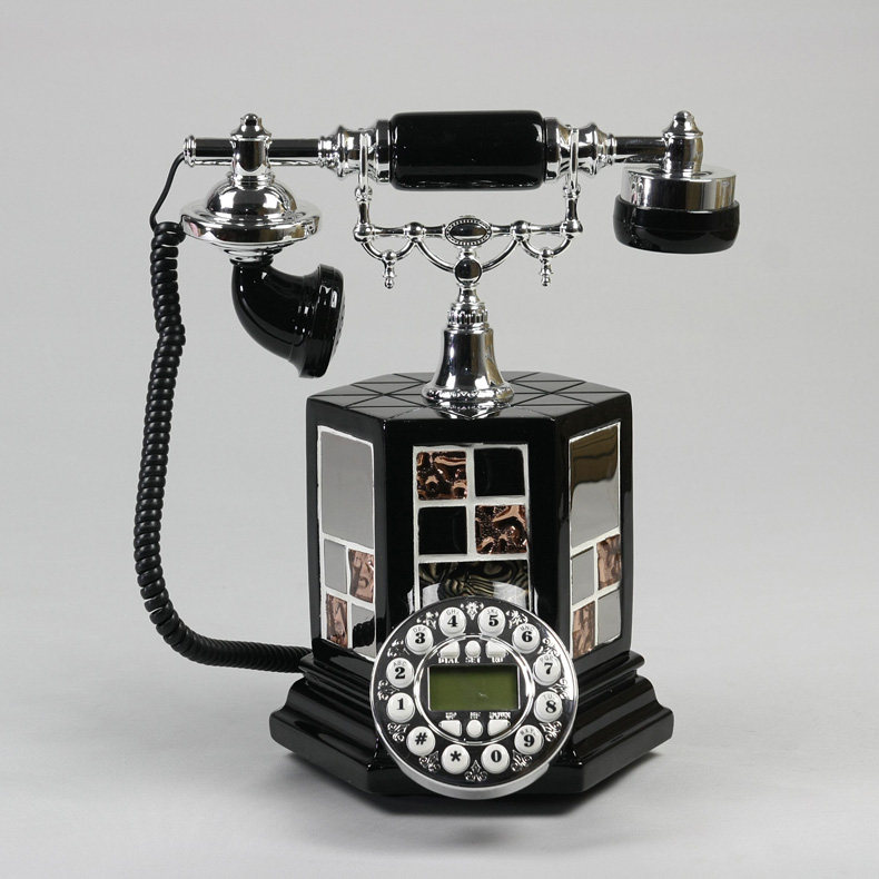 tqj新款欧式电话机座机家用固定 复古电话机创意老式仿古时尚925