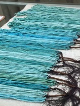 Hubei Shiyan pure natural ore turquoise millet bead necklace turquoise bracelet round bead gift