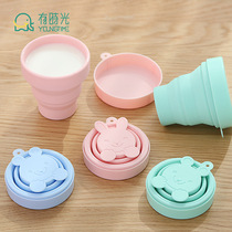 Silicone folding Cup travel mini portable hotel Hotel gargle Cup retractable travel compressed soft water Cup