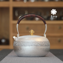 Li Xiabai sterling silver 9999 boiled water silver pot sterling silver pot master carved silver pot silver pot
