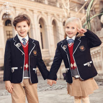 Darrend Childrens British school uniforms Class uniforms kindergarten uniforms Spring and autumn uniforms for primary school uniforms Spring and autumn suits