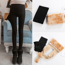 2020 maternity stockings abdominal pantyhose sub-leggings velvet thickened new winter clothing step-on socks outside tights