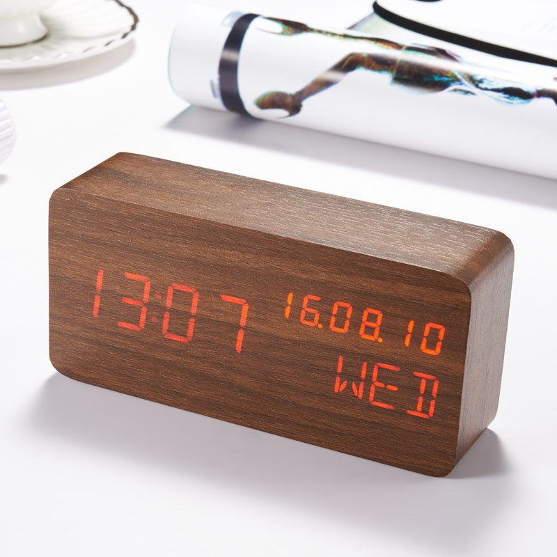 Buy Electronic alarm clock silent bed head night light student clock