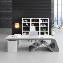 Fashion Baking Varnish Boss Table Minimalist Modern Light Extravagant Office Manager Table President Table Desk Desk Desk Portfolio