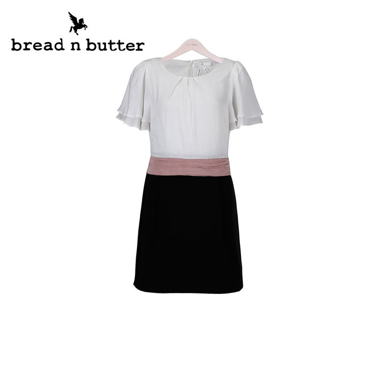 【商场同款】bread n butter面包黄油品牌女装时尚喇叭袖连衣裙女