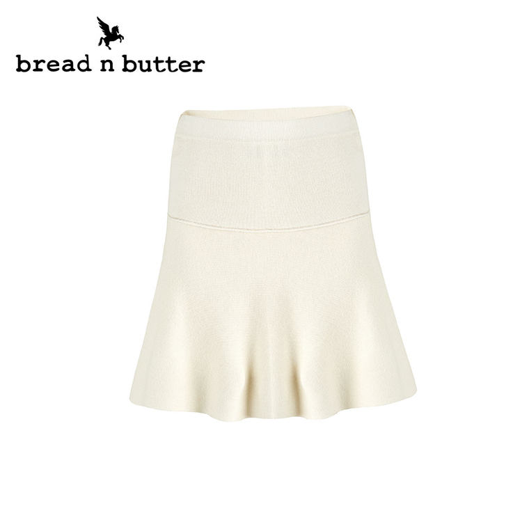 【商场同款】bread n butter面包黄油品牌女装高腰羊毛短裙半身裙