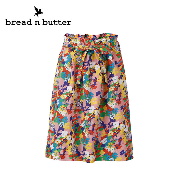 【商场同款】bread n butter面包黄油品牌女装甜美系带半身裙