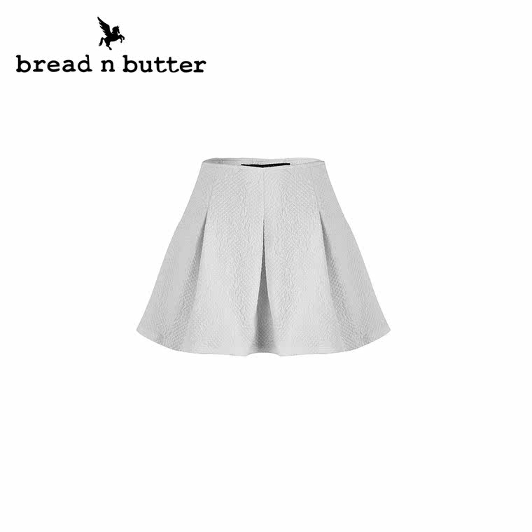 【商场同款】bread n butter面包黄油品牌女装甜美纯色版身躯短裙