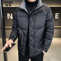 Paul autumn winter anti-cold warm authentic white duck duvet loose thickness coat men trendy cotton clothing