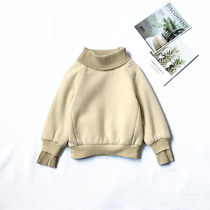 Boys velvet sweater 2019 winter new baby thickened wool collar sweater childrens Korean version of autumn and winter clothes tide