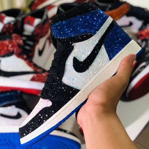 21Kcustom sneakers custom aj1 passenger made for leather Lightning bright sheet water crystal shoe python crocodile tattoo custom