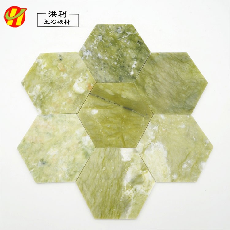 Dandong green jade plate hexagonal tile tile sauna sweat steamed Wall special square meters