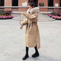 Tooling padded clothes female ins Hong Kong style winter clothing 2020 new mid-length Korean version loose casual thickened padded coat