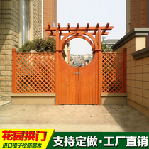Garden Anti-corrosion Arch Flower Frame Climbing Vineyard Grapeframe Climbing Plants Flowers Arc Arch Wooden Door