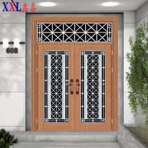 Custom 304 stainless steel gate Double open door open Village Villa Entrance Door stainless steel door