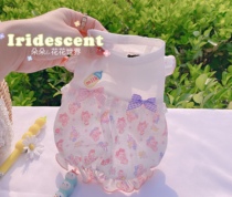 ZJ Spring Summer Pet Cat Dog Clothes Tedyjoke Summer Little Marthin Mini Dog Pure Cotton One-piece Dress Fluffy Skirt