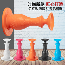 Non-punched silicone door suction wall suction toilet door resistance anti-collision rubber door blocking bedroom mute invisible suction