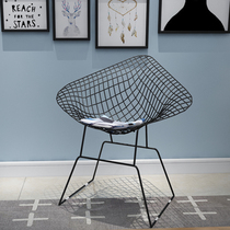 Nordic Hollow Wire Chair Iron Creative Dining Chair Diamond Simple Lounge Chair Modern Designer Chair Gold