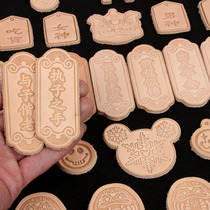 Primary color planting three-dimensional pendant pendant ornaments traveler notebook accessories real cowhide leather key chain material