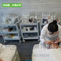 Medical ABS trolley hairdressing tool cart treatment mobile double three-layer surgery small cart beauty salon dedicated