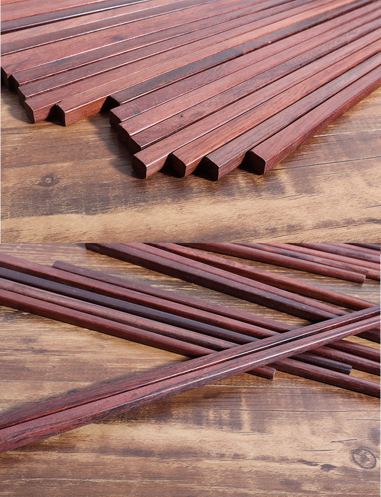 越南西贡铁木木筷实木红木 无漆无蜡无油 纯天然梨花木防滑筷子