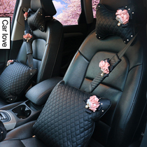 Fashion Flowers Water Drill Car Trim cover Accessories Rearview Mirror headliner Shoulder Seat Car supplies Women in the car