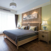 New Chinese solid wood Twin Beds 1 8 Minimalist Modern Zen master bedroom Wedding Bed Hotel Folk Single Bed Furniture Custom