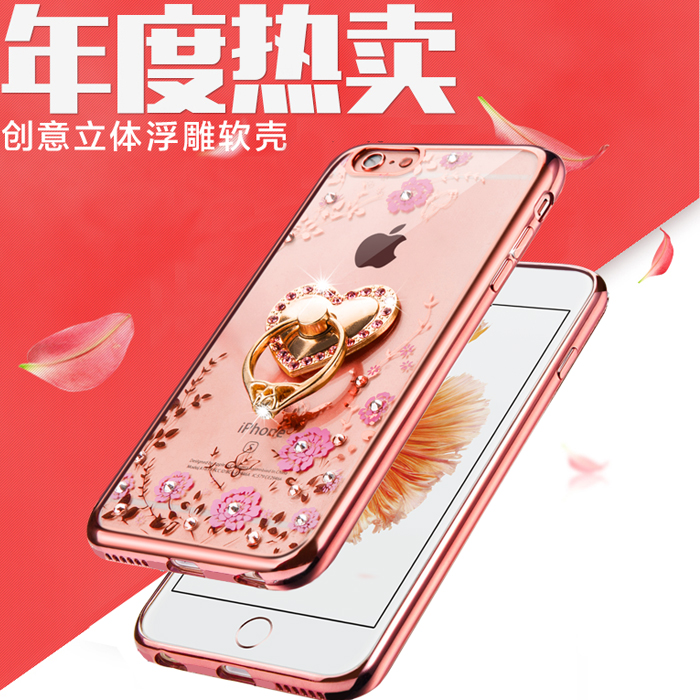 奢华镶钻 苹果6s手机壳iphone6plus保护套5.5硅胶6s女防摔简约4.7产品展示图5