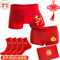 New Year Auspicious Children's Zodiac Year Underwear Girls' Boxers Big Red Middle and Big Kids' Underwear Boys' Boxers