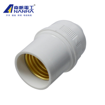 Romouth lamp head seat white screw lamp head threaded lamp holder white lamp head E27 suspension-type energy-saving lamp holder