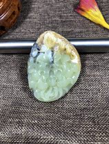 River grinding jade peony flowers pendant flower open rich and expensive through shiny stone jade peony flowers