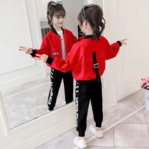 Girl Casual Suit Autumn Clothing 2021 New Children Sports Ocean Gas 12 Year Old Girl Han Version Tide Spring Autumn Two Sets