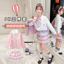 6 girls jk uniform dress suit full set of children autumn clothes 12 Academy wind autumn skirts 10 years old school uniforms 8