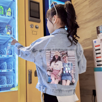 Girl Jacket Spring Clothing 2021 new Korean version CUHK Tong Yang Gas Loose Blouse Girl Net Red Denim Jacket