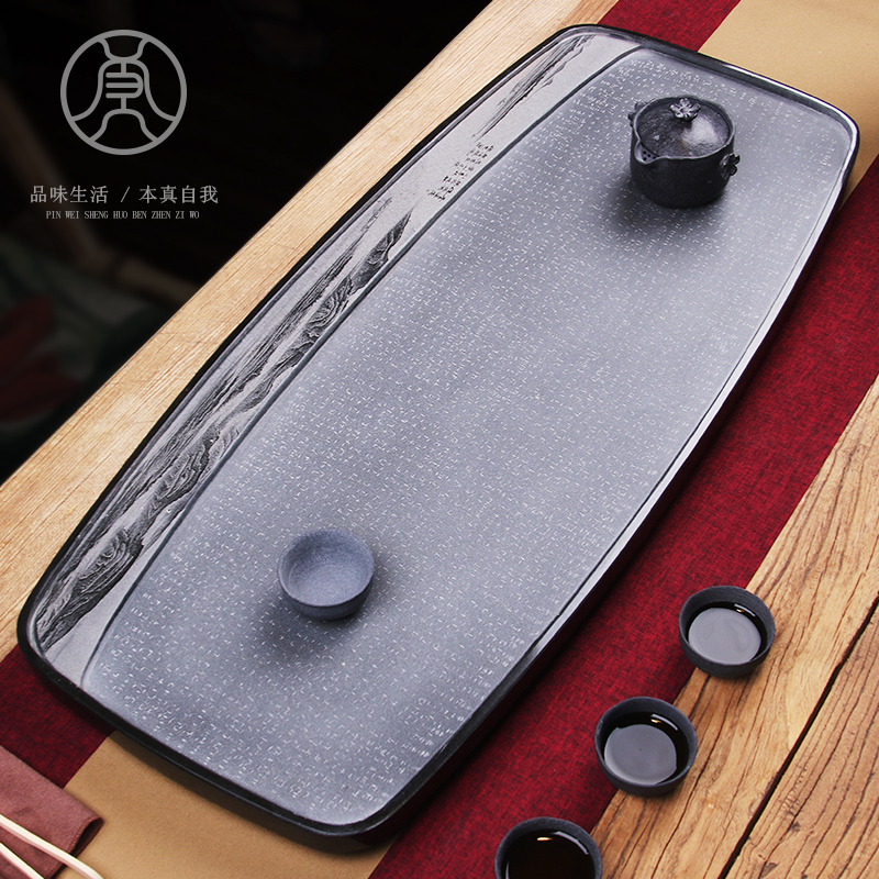 TaoMingTang natural stone tea tray was sharply home sitting room whole stone tea big drainage contracted tea tray