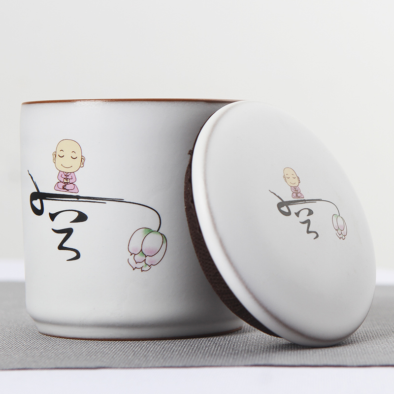 TaoMingTang ceramic tea pot sealed white porcelain piggy bank store receives the individuality creative hand - made tea POTS