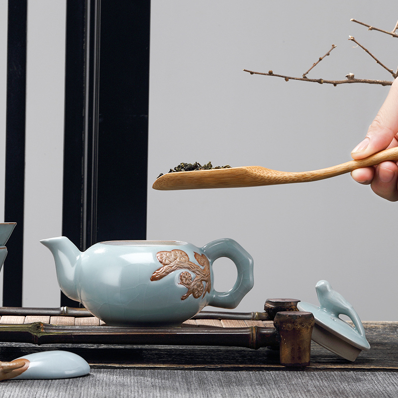 TaoMingTang kung fu tea set with your up ceramic tea set tea ice to crack the teapot teacup