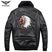 Australia imports original fur fur coat male pilot locomotive jacket winter fur coat thick