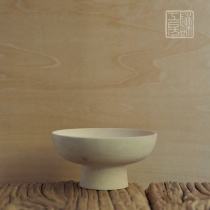 Lacquer art wooden tire high foot shallow bowl for making lacquerware (not directly used) painting room