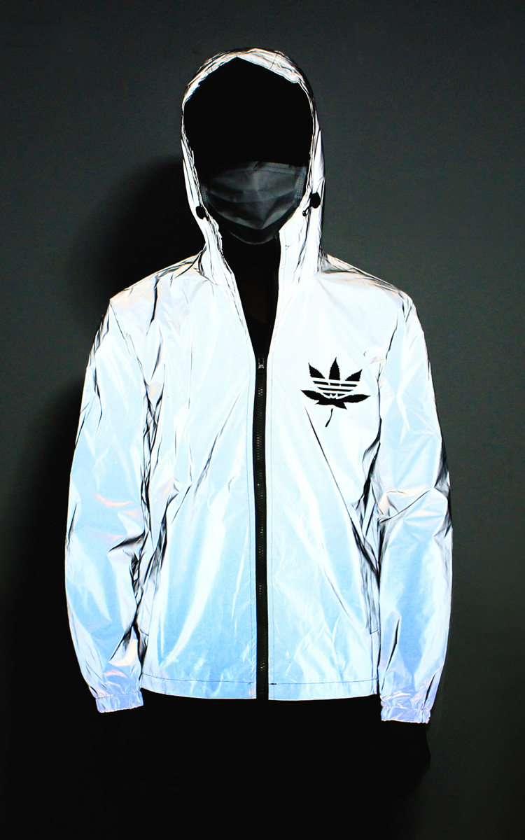 2017秋冬韩版连帽防水反光衣男情侣休闲夹克外套3068p55加绒p63