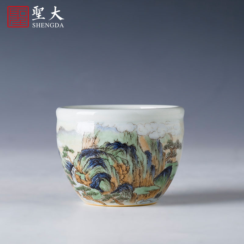 St the ceramic kung fu tea master cup manual hand - made pastel put khe sanh crane cylinder cup of jingdezhen tea service by hand