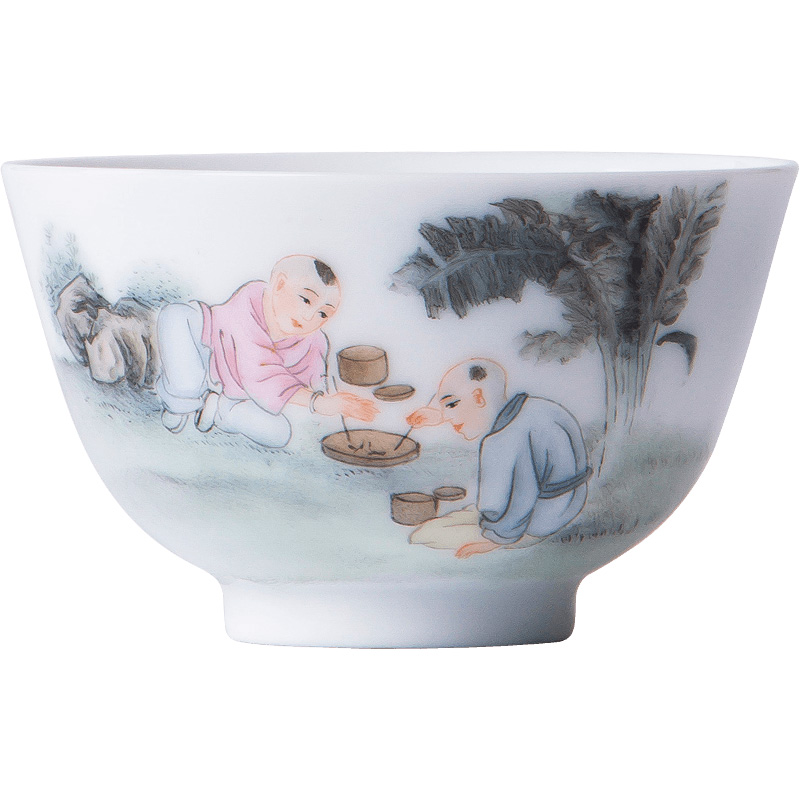 St the ceramic kung fu tea master cup hand - made new boy tong qu sample tea cup set of glasses of jingdezhen tea service