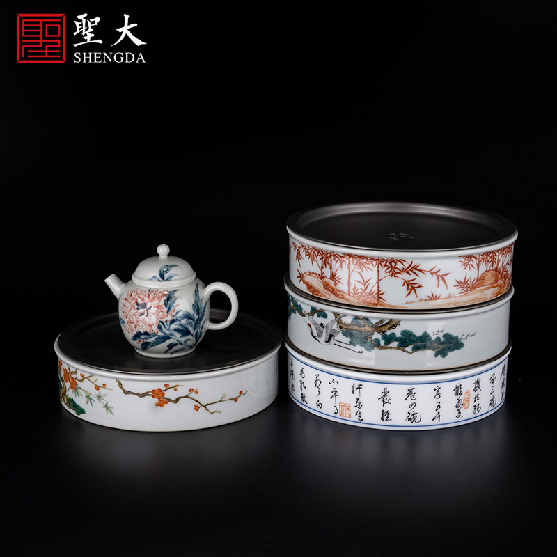 Holy big ceramic tin lid pastel hand - made pot bearing pot bearing do make a pot of kung fu tea set fittings high - grade ceramic