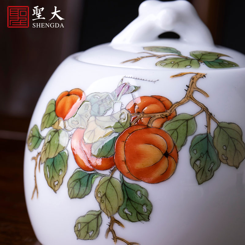The big hand colored enamel ceramic tea pot all The best tank receives all hand jingdezhen tea service