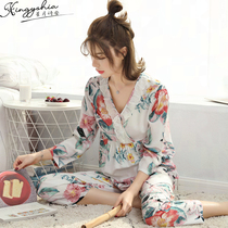 Cotton pajamas womens spring and autumn cotton thin long sleeves 2022 new summer artificial cotton fashion womens homewear