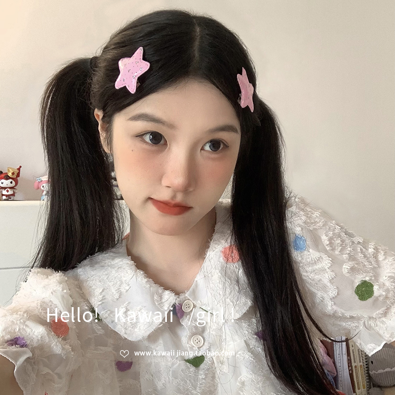 日系五角星发夹学生小众y2k千禧辣妹侧边刘海夹子可爱星星鸭嘴夹