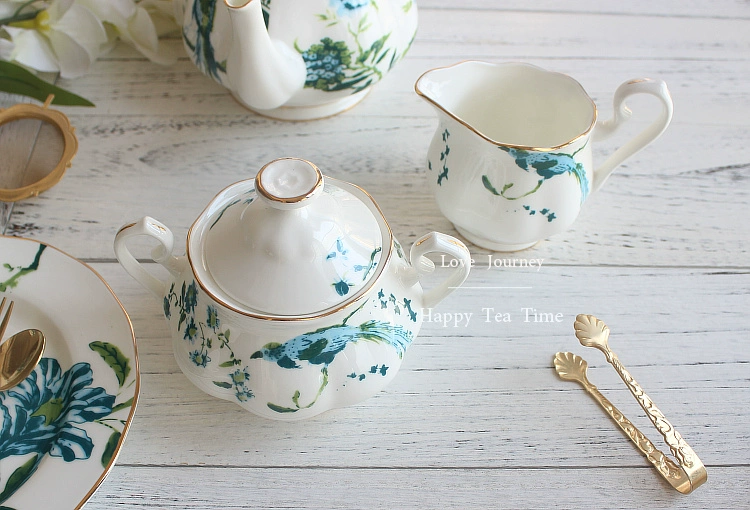 Tiếng anh buổi chiều trà xương Trung Quốc cốc trà đỏ xanh phượng hoàng tách cà phê và đĩa cà phê trang trí nhà mộc mạc Bộ đồ trà gốm sứ - Trà sứ