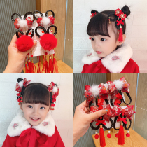 New Year Hair Accessories Children Hair Clip Red Festive Goody Bow Bow Tie To Pinch Hanfu Fluor Fur Ball Hairball Hairball Hairball Hairball Hairball Hairball Hairball Hairball Hairball Hairball Hairball Hairball Hairpin