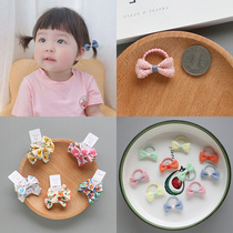 Mini small circle baby tweeted bow tie baby hair cord thumb circle does not hurt hair Korean version of childrens hair accessories